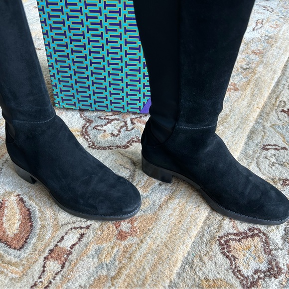 NIB Tory Burch Black Caitlin Stretch Over the Knee Suede/Neoprene Boots - Picture 14 of 14